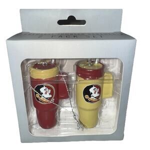 NEW 2 FSU Florida State University Colossal Tumbler Cup Ornaments Memory Company